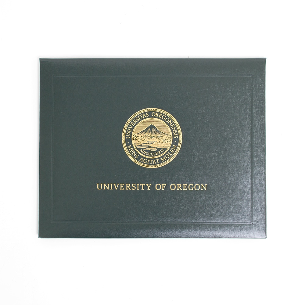 University of Oregon, Josten's, Green, Frames & Albums, Grad, 9"x11", Oregon Seal, Full Size, Diploma Cover, 7998
